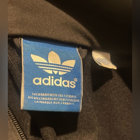 Adidas Men’s 2XL Firebird Rasta track jacket black three striped zip 2011 - Picture 5 of 10